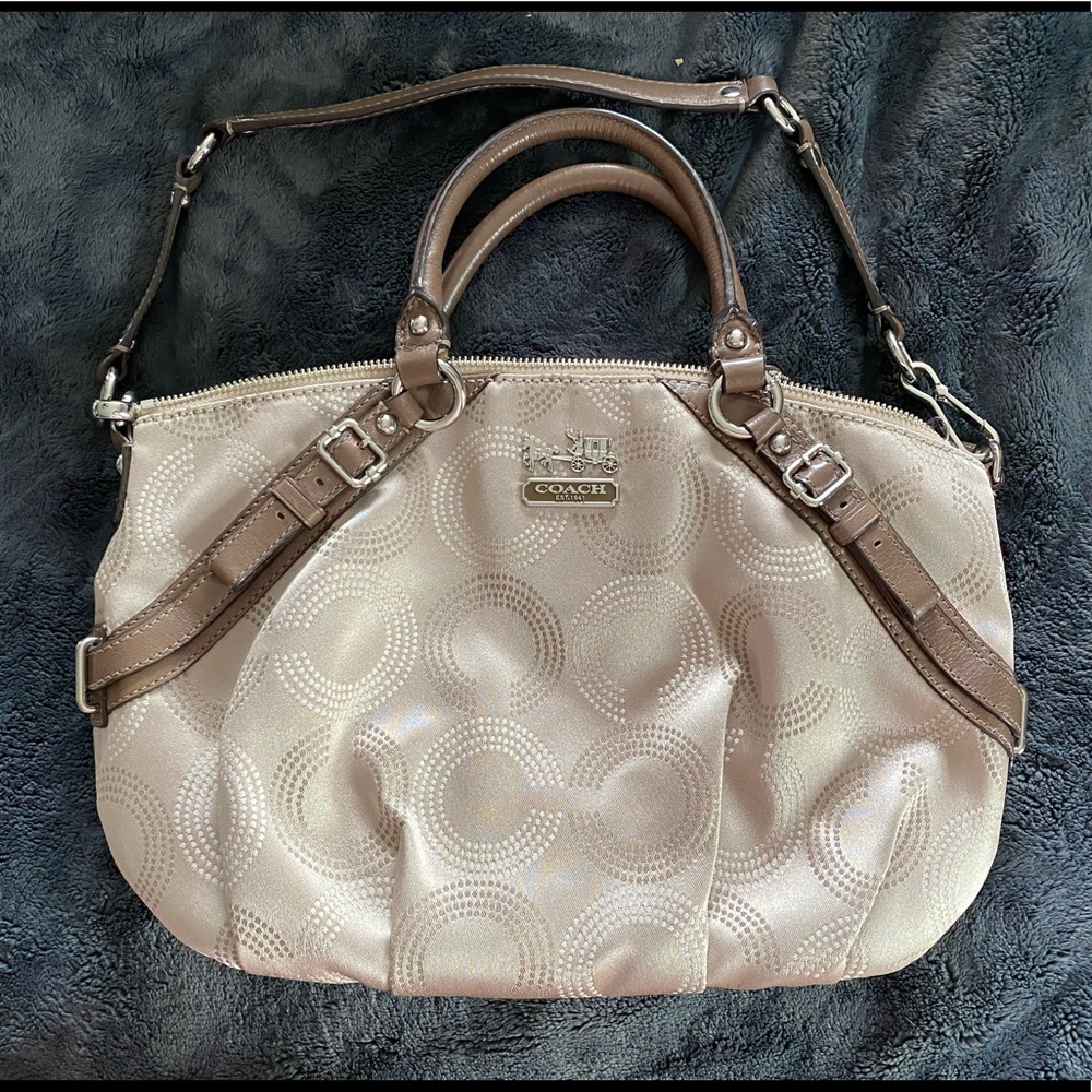 Coach Tan Top Handle Small Tote